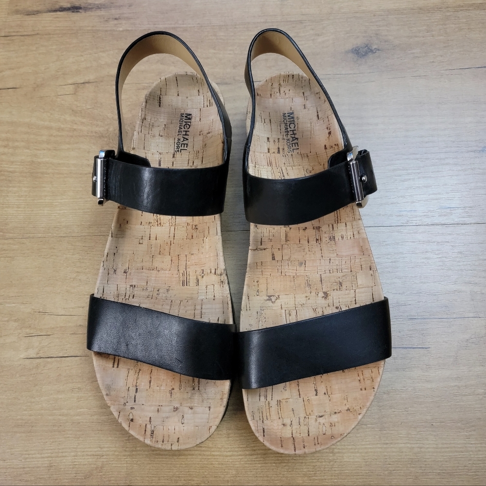 Michael Kors Judie Flatform Treaded Sandals Black - Picture 8 of 12